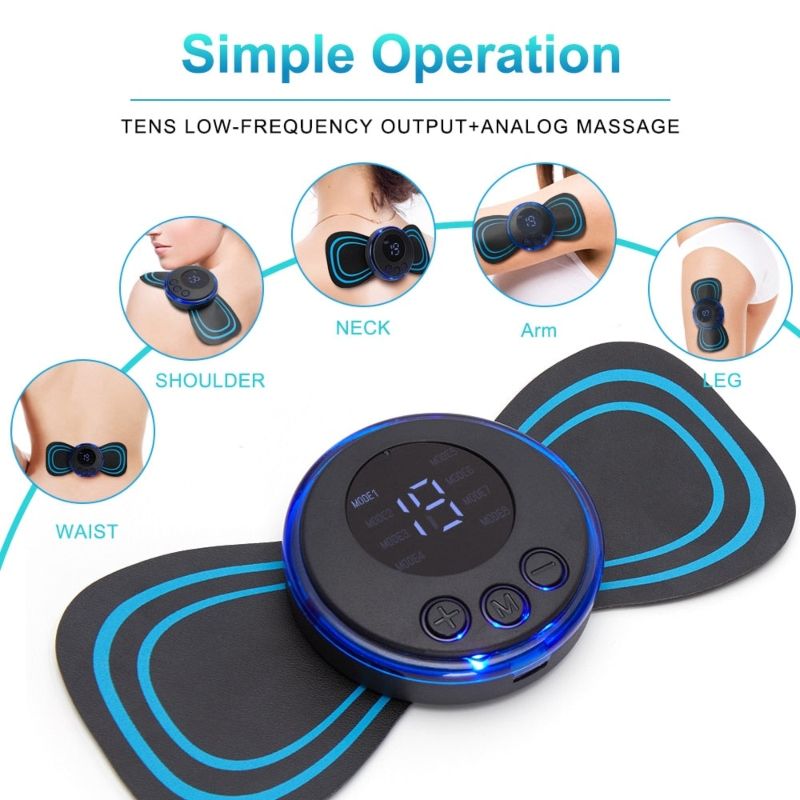 MINI BUTTERFLY EMS ELECTRONIC PULSE MASSAGER FOR MUSCLE STIFFNESS SORE