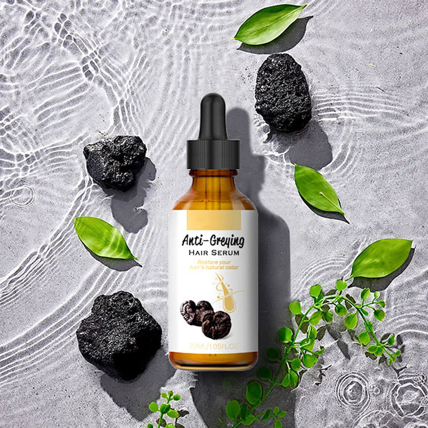 ANTI-GREYING SERUM" BLACK HAIR OIL